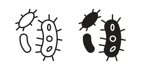Bacteria icon simple vector symbol