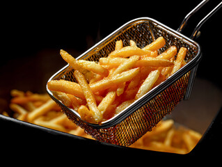 揚げたてのフライドポテト