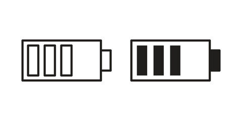 Battery icon simple vector symbol