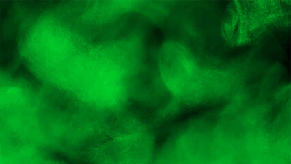Vivid green abstract smoky texture with soft cloudy gradients and misty vapor effect. Swirling fog and atmospheric haze, ideal for backgrounds, digital art, and abstract design.