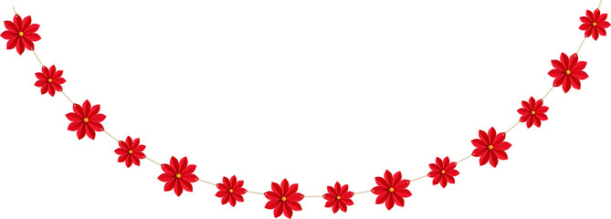 Hanging Red Paper Flower Decorative