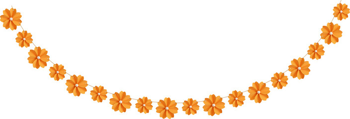 Orange Flower Garland Decoration