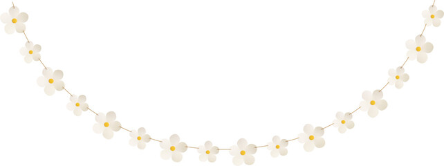 Naklejka premium Hanging White Paper Flower Decorative for Birthday