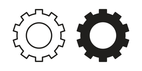 Cogwheel icon simple vector symbol