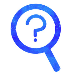 青い星空｜はてなマークの虫眼鏡