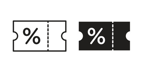 Coupon icon simple vector symbol