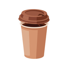 Enjoy fresh coffee in a stylish brown paper cup with a lid for your morning commute or afternoon pick me up