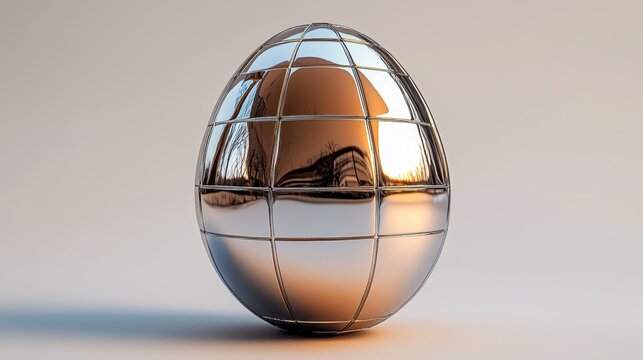 Geometric patterns and spherical harmony converge in the intriguing design of the abstract grid sphere