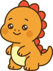 Cute cartoon Dino Illustration for kids