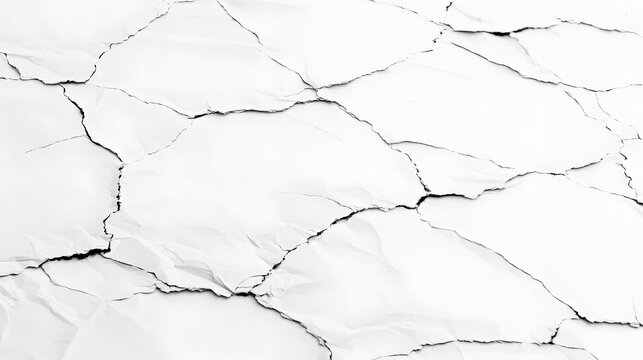 Abstract White Cracked Paper Texture Background