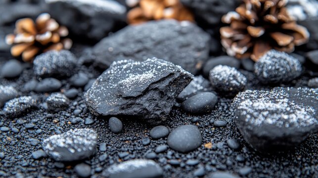 A grunge finish asphalt surface with seamless dark grey tarmac and a grainy appearance is visible from an aerial view, ideal for a driveway background texture