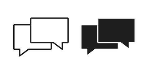 Discussion icon simple vector symbol