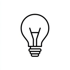 Light Bulb Line Icon. Concept of Idea or Tip with Linear Graphic Illustration
