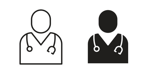 Doctor icon simple vector symbol