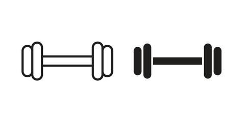 Dumbbell icon simple vector symbol