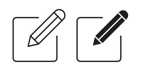 Edit icon simple vector symbol