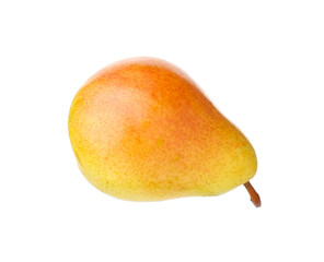 One fresh ripe pear isolated on white