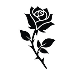 Monochrome Rose Outline Sketch Art © Maharadis_Artwork