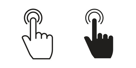 finger tap icon simple vector symbol