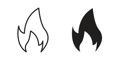 Fire icon simple vector symbol