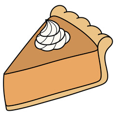 pumpkin pie illustration