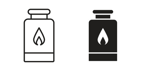 Gas cylinders icon simple vector symbol
