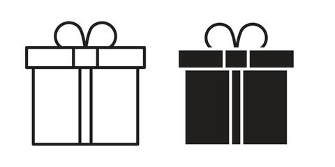 Gift box icon simple vector symbol