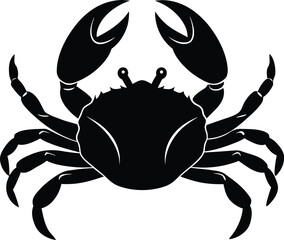 Red crab vector icon illustration on a white background, a symbol of seafood and the Cancer zodiac sign