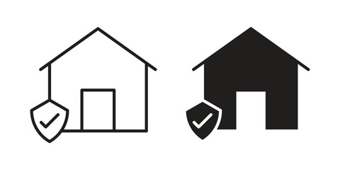 Home insurance icon simple vector symbol