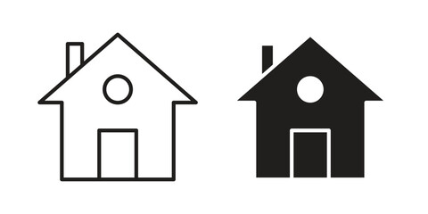 Home icon simple vector symbol