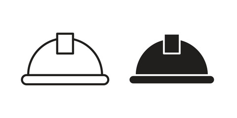 Helmet icon simple vector symbol