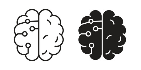 Machine learning icon simple vector symbol