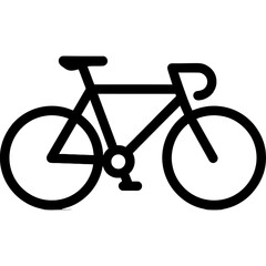 Fototapeta premium Minimalist road bike icon design