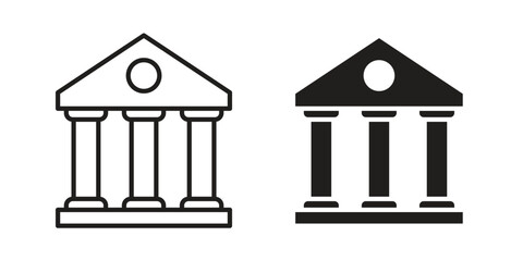 Museum icon simple vector symbol