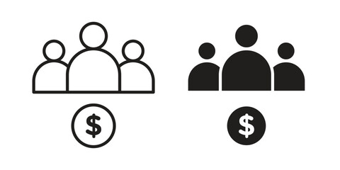Mutual funds icon simple vector symbol