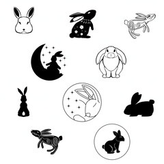 Obraz premium vector rabbit illustration