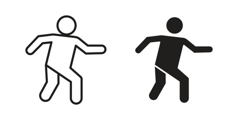 Pedestrian icon simple vector symbol