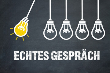 Fototapeta premium Echtes Gespräch 