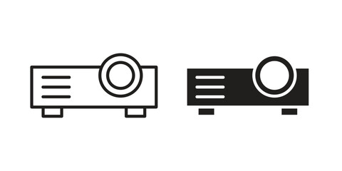 Projector icon simple vector symbol
