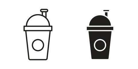 Protein shake icon simple vector symbol