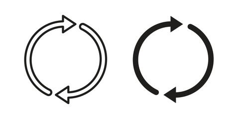 Repeat icon simple vector symbol