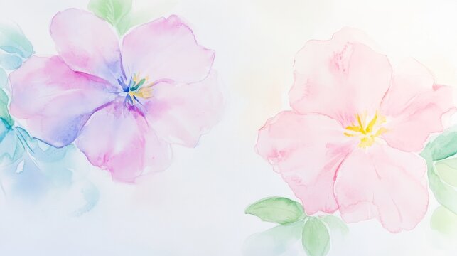 A watercolor painting of pink phlox flowers for use in stock illustrations