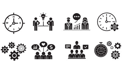 represent business, teamwork, project management, productivity, ideas, goals, communication, and leadership.