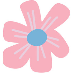 Minimal Pastel Bloom - Pink Petal