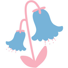 Minimal Pastel Bloom - Trumpet Flower