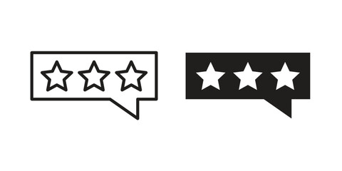 Review icon simple vector symbol