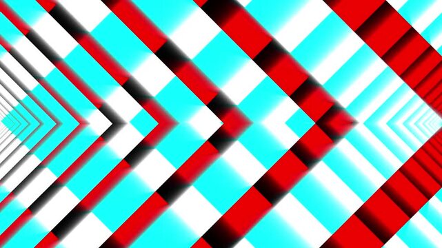 Abstract red and white geometric arrow pattern animation background