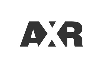 AXR logo design. Initial letter A X R bold font style for tech startups, consulting, corporate branding. Creative company name, headlines typography identity, trendy logotype.