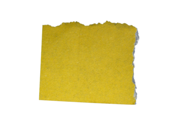Yellow torn paper piece png