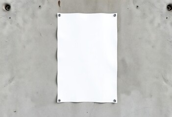 Blank wheatpaste poster mockup on textured concrete wall,  texture,  information